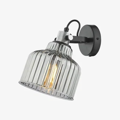 Pagazzi Rhode Smoked Glass Wall Light