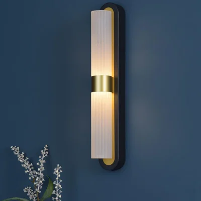 Pagazzi Kira 2-Light Black and Brass Wall Light