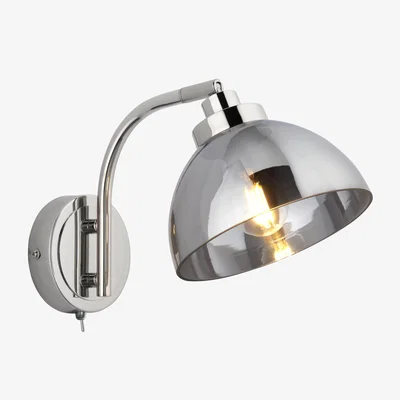 Pagazzi Caspa Smoked Glass Wall Light
