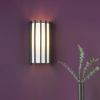 Pagazzi Cagliari Matte Black & Ivory Wall Light