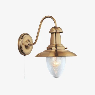 Pagazzi Searchlight Fisherman Wall Light Antique Brass
