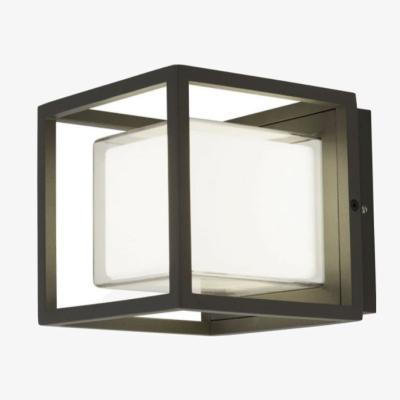 Pagazzi Ohio Dark Grey Cube IP44 LED Wall Light