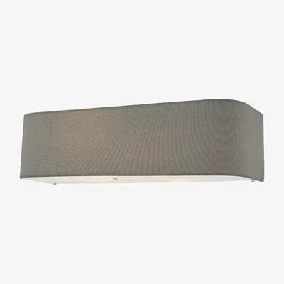 Pagazzi Ronda 2 Light Faux Silk Grey Wall Light