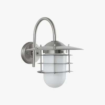 Pagazzi Centauri IP44 Outdoor Wall Light Brushed Steel