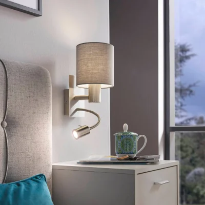 Pagazzi Pasteri Grey Wall Light with Spotlight