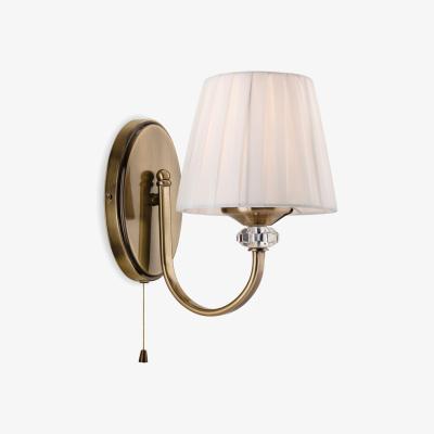 Pagazzi Langham Antique Brass and Cream Wall Light