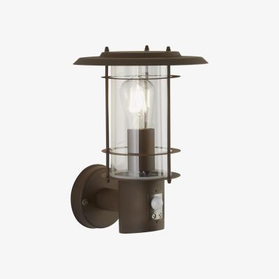 The Range Chorno Rust Brown Edgeware Wall Light with Sensor - Brown