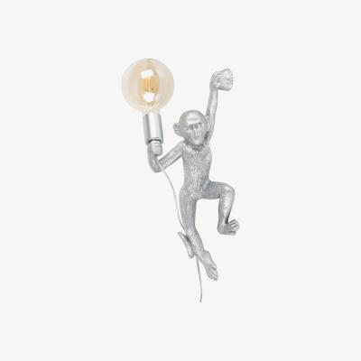 The Range George Monkey Silver Indoor Wall Light - Silver