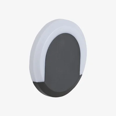 The Range Biard Crescent Halo LED Circular Outdoor Wall Light - Grey