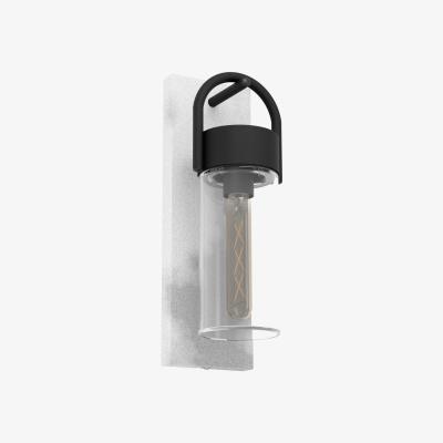 The Range Eglo Carraro Grey Concrete Effect Glass and Metal IP44 Outdoor Wall Light - Grey