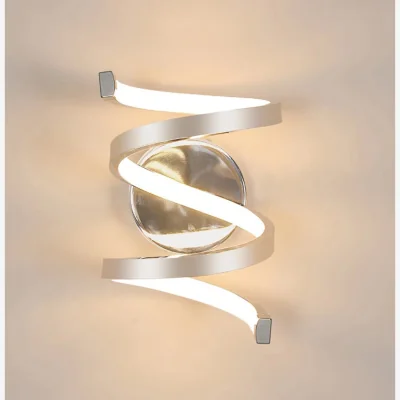 The Range Spiral LED Silver Wall Light - Silver