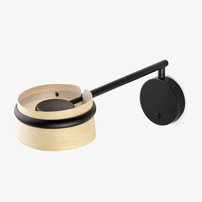 The Range Loop Integrated LED Wall Light Black 2700K - Black / 21.5cm
