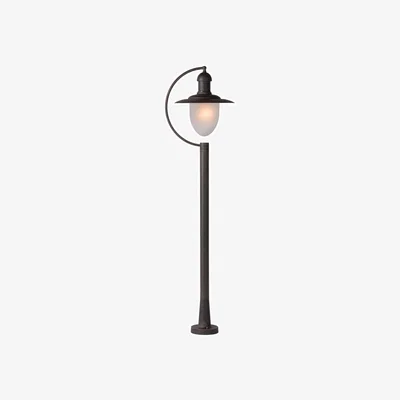 The Range Aruba Cottage Bollard Lamp post Outdoor Rust Brown IP44 - Rust brown