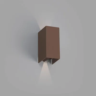 The Range Blind Outdoor LED Up Down Wall Lamp - Brown