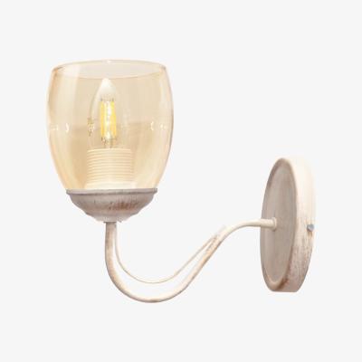The Range Allena Wall Lamp White Gold Amber 10cm - White
