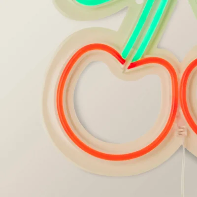 The Range Neon Cherries Wall Light - White