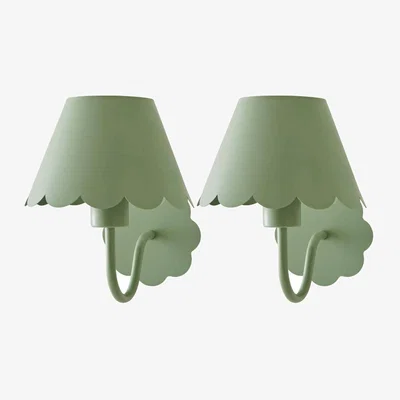 The Range Hattie Scallop Rechargeable Wall Light - Green / 2