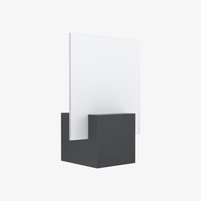 The Range Eglo Adamello Metal And Glass Integrated LED IP44 Outdoor Wall Light - black