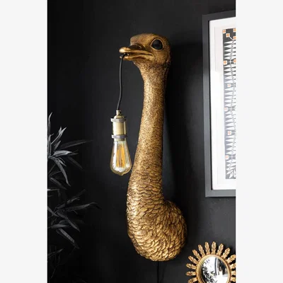 Rockett St George Antique Bronze Ostrich Wall Light