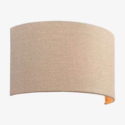 The Range Obi 1 Light Up Down Wall Light Natural Linen Fabric Cotton E27 - Natural Linen Fabric