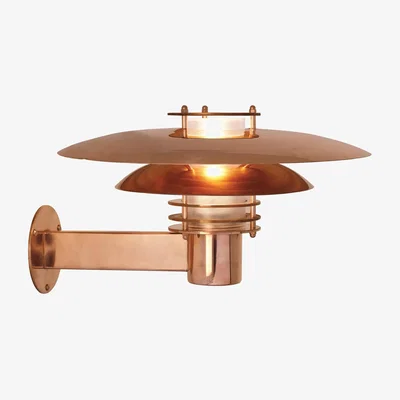 The Range Phoenix Outdoor Wall Lantern Copper E27 IP54 - Copper