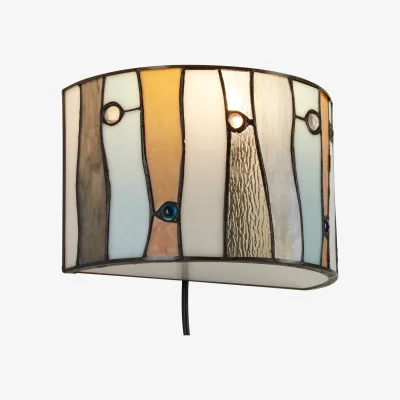 The Range Waldorf Jewel Deco Wall Light - Brown, Grey, Pink