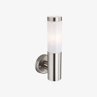 The Range Plaza 1 Light Wall Light Stainless Steel IP44 E27 - Stainless Steel