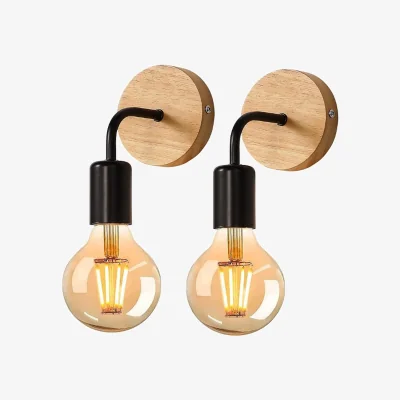 The Range Wall Light Black E27 2 Packs - Black