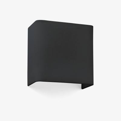 The Range Cotton Black Square Wall Light - Black / 10.8cm