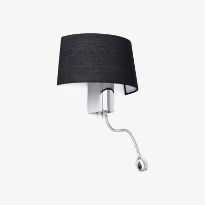 The Range Hotel 1 Light Indoor Wall Light with Reading Lamp - Chrome