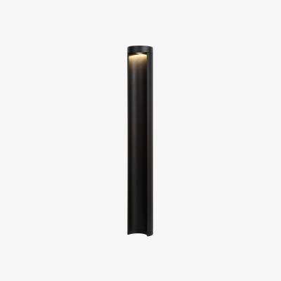 The Range Combo Modern Tall Bollard Light Outdoor Black IP54 - Black