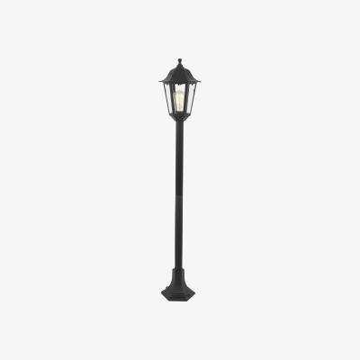 The Range Neri Outdoor Tall Post Lantern Pedestal - Black