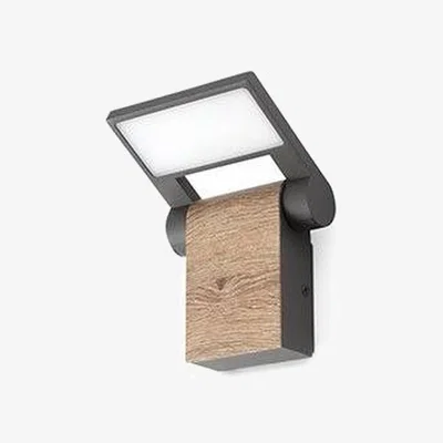 The Range Wood Outdoor LED Wall Lamp - Dark Grey