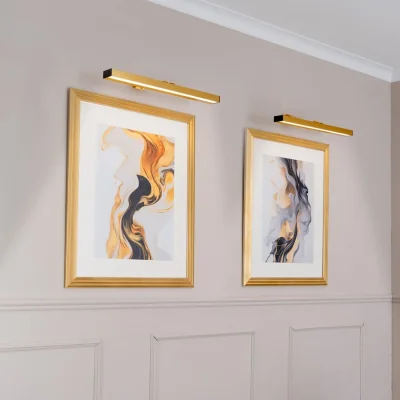 The Range Ryle Easy Fit Touch Dimmer Rechargeable Picture Wall Light - Gold / 1