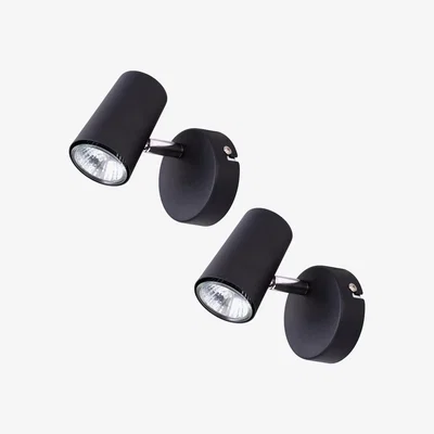 The Range 2 Pack of Chobham Industrial Wall Lights - Black