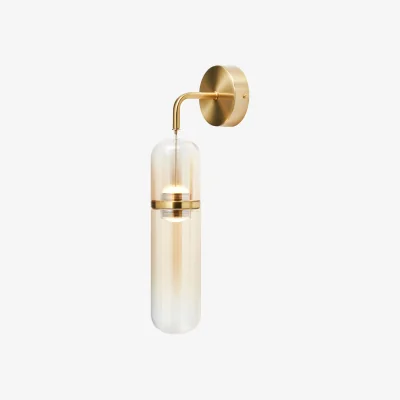 The Range Visconte Bjorn LED Glass Wall Light - Satin Brass