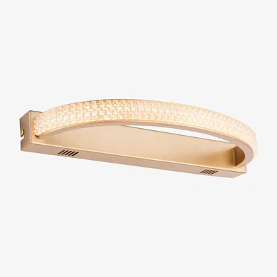 The Range Lorenzo Contemporary Designer Crystal LED Wall Light Satin Gold Warm White - Satin Gold Paint & Clear Acrylic