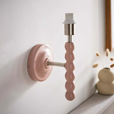 The Range Bobbins Pastel Wall Light Base - Rose Pink / 1
