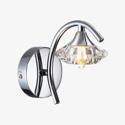 The Range Modern 1 Light Polished Chrome and Crystal Wall Light  - Silver