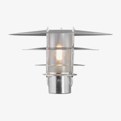 The Range Bastia 35cm Outdoor Wall Lantern Galvanized E27 IP54 - Galvanized