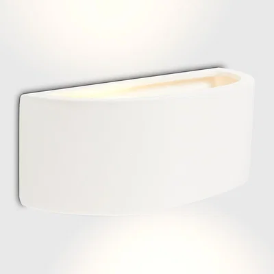 The Range Pair Of Modern Planter Style White Ceramic Wall Lights - White
