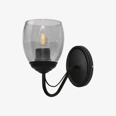 The Range Allena Wall Lamp Black Smokey 10cm - Black
