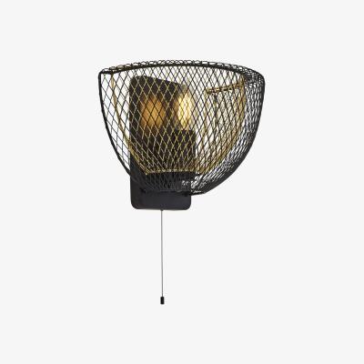 The Range Hanebt Matt Black and Gold Wall Light - Black