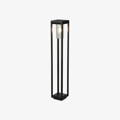 The Range Atlanta Outdoor Post - Black Metal  Polycarbonate - Black / 90cm