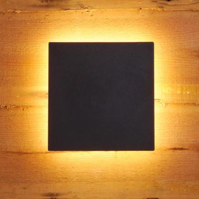 The Range Eclipse Effect LED Wall Light - Black / Square