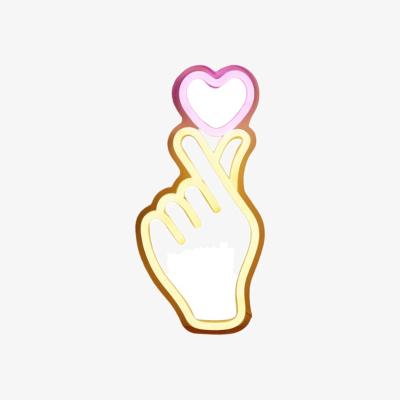 The Range Hand And Heart Neon Sign - White