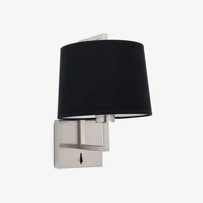 The Range Frame Wall Light Shade Nickel E27 - Grey / Non Integrated Fitting, Bulbs not included