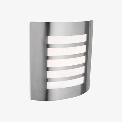 The Range Prince 1 Light Wall Light Stainless Steel IP44 E27 - Stainless Steel