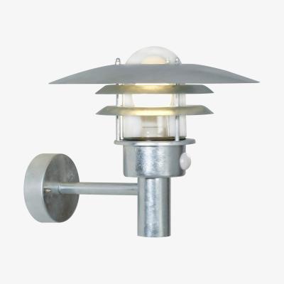The Range Lonstrup 32cm Outdoor Wall Lantern Galvanized E27 IP44 - Galvanized