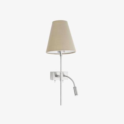 The Range Sabana 1 Light Indoor Wall Light with Reading Lamp Left Side - Nickel